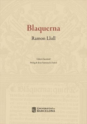 BLANQUERNA (FACSIMIL) | 9788447539789 | LLULL,RAMON