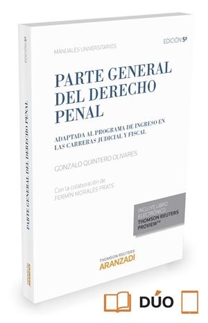 PARTE GENERAL DEL DERECHO PENAL | 9788490988411 | QUINTERO OLIVARES,GONZALO