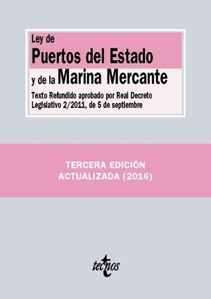 LEY DE PUERTOS DEL ESTADO Y DE LA MARINA MERCANTE. TEXTO REFUNDIDO APROBADO POR EL REAL DECRETO LEGISLATIVO 2/2011 DE 5 DE SEPTIEMBRE | 9788430969159