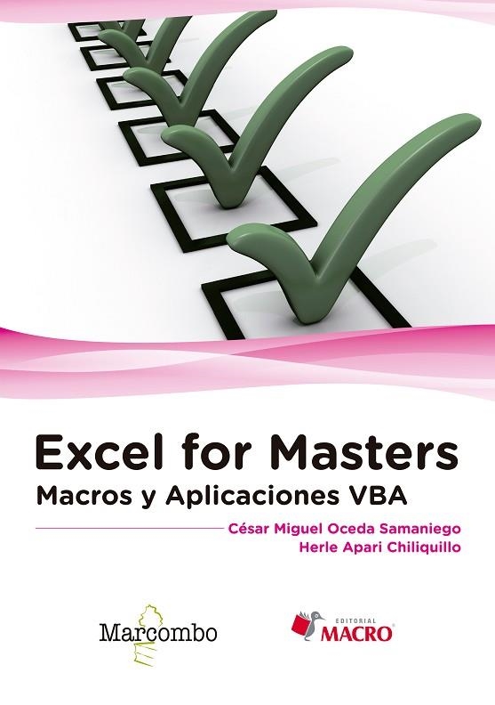 EXCEL FOR MASTERS. MACROS Y APLICACIONES VBA | 9788426723291 | OCEDA SAMANIEGO,CESAR MIGUEL APARI CHILIQUILLO,HERLE