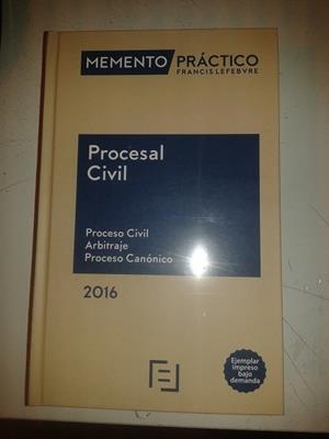 MEMENTO PRACTICO PROCESAL CIVIL 2016 | 9788416612086 | LEFEBVRE-EL DERECHO