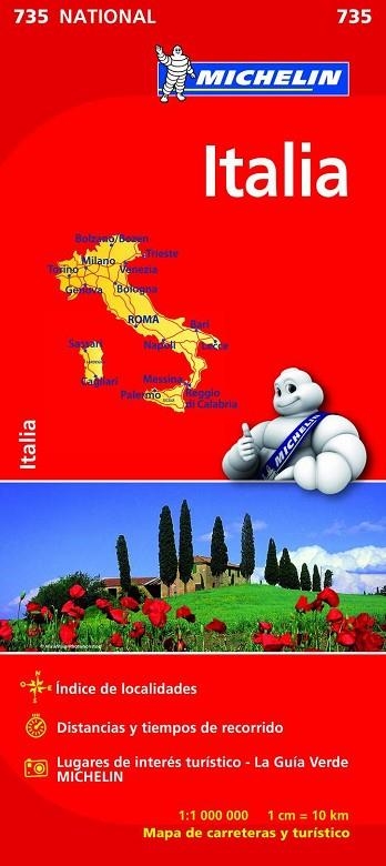 ITALIA MAPA 735 | 9782067200173 | VARIOS AUTORES