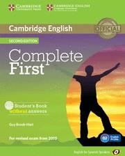 COMPLETE FIRST FOR SPANISH SPEAKERS STUDENT´S BOOK WITHOUT ANSWERS WITH CD-ROM | 9788483238127 | BROOK-HART, GUY