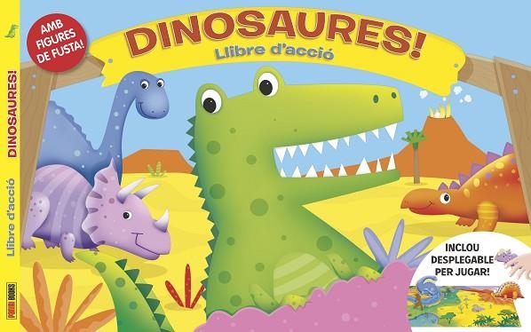 DINOSAURES LLIBRE D,ACCIO AMB FIGURES DE FUSTA | 9788490943052