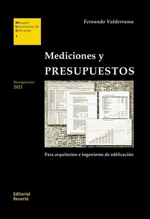 MEDICIONES Y PRESUPUESTOS. PARA ARQUITECTOS E INGENIEROS DE EDIFICACION | 9788429132014 | VALDERRAMA,FERNANDO