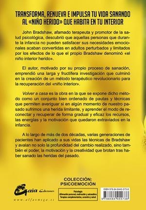 VOLVER A CASA. RECUPERACIÓN Y REIVINDICACIÓN DEL NIÑO INTERIOR | 9788484455738 | BRADSHAW, JOHN
