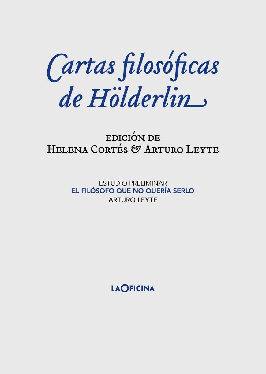 CARTAS FILOSÓFICAS DE HOLDERLIN | 9788412113655 | HÖLDERLIN, FRIEDRICH