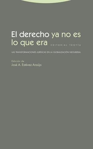 EL DERECHO YA NO ES LO QUE ERA. LAS TRANSFORMACIONES JURÍDICAS EN LA GLOBALIZACIÓN NEOLIBERAL | 9788498799934
