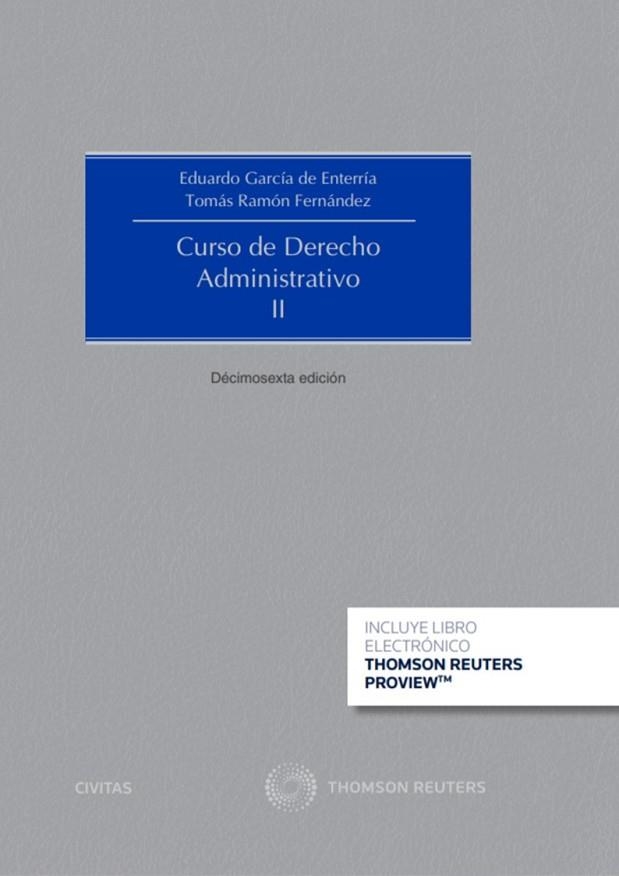 CURSO DE DERECHO ADMINISTRATIVO 2 (PAPEL + E-BOOK) | 9788491978930 | FERNÁNDEZ RODRÍGUEZ TOMÁS-RAMÓN / GARCIA DE ENTERRIA, EDUARDO