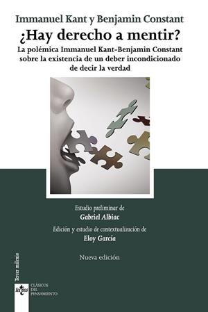 ¿HAY DERECHO A MENTIR? (LA POLÉMICA INMANUEL KANT - BENJAMIN CONSTANT SOBRE LA EXISTENCIA DE UN DEBER INCONDICIONADO DE DECIR LA VERDAD) | 9788430982073 | KANT, IMMANUEL/CONSTANT, BENJAMIN