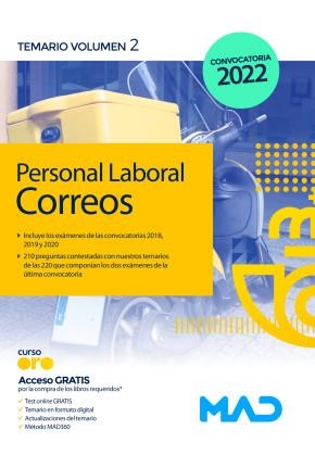 PERSONAL LABORAL DE CORREOS Y TELÉGRAFOS. TEMARIO VOLUMEN 2 | 9788414249864 | GUILLÉN GIL, LUIS IGNACIO/FORUM DE DE CATALUNYA/GUILLEN DIAZ, LOURDES ALEJANDRA