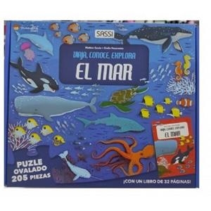 EL MAR. VIAJA, CONOCE, EXPLORA. PUZLE OVALADO 205 PIEZAS + LIBRO DE 32 PAGINAS | 9788418697180