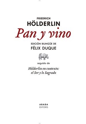 PAN Y VINO (BILINGUE) | 9788419008114 | HÖLDERLIN, FRIEDRICH