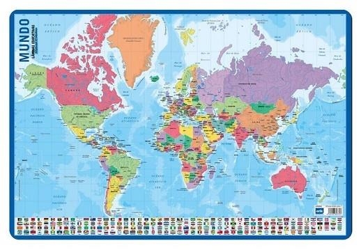 LAMINA EDUCATIVA MAPA DEL MUNDO 40 CM X 59,50 CM | 8435107823757