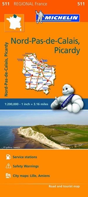 MAPA NORD-PAS-DE-CALAIS, PICARDY 1:200.000 | 9782067209589 | MICHELIN