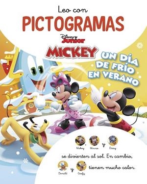 LEO CON PICTOGRAMAS. UN DÍA DE FRÍO EN VERANO (LLETRA LLIGADA) | 9788418039393 | DISNEY