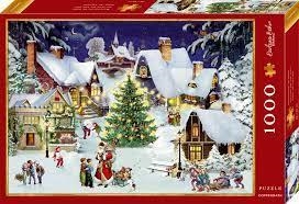 PUZZLE  1000 PIEZAS PUEBLO DE PAPA NOEL | 4050003950952