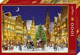 PUZZLE PAPA NOEL EN EL PUEBLO 1000 PIEZAS | 4050003950945