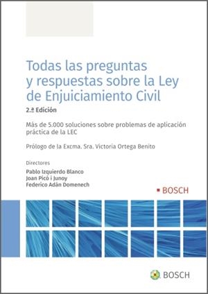 TODAS LAS PREGUNTAS Y RESPUESTAS SOBRE LA LEY DE ENJUICIAMIENTO CIVIL | 9788490906279 | IZQUIERDO, PABLO/ PICÓ, JOAN/ADÁN, FEDERICO