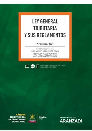 LEY GENERAL TRIBUTARIA Y SUS REGLAMENTOS (PAPEL + E-BOOK) | 9788413914060 | HERNÁNDEZ VERGARA, ADELA / HERRERO DE EGAÑA Y ESPINOSA DE LOS MONTEROS, JUAN MANUEL