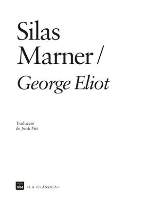 SILAS MARNER EL TEIXIDOR DE RAVELOE | 9788418858420 | ELIOT, GEORGE