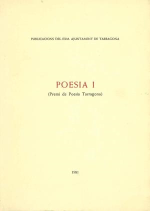 POESIA I. PREMI DE POESIA TARRAGONA | DL4351981