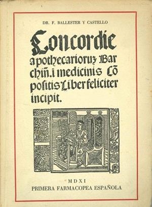 CONCORDIE APOTHECARIORU[M] BARCHIN[ONE] I[N] MEDICINIS CO[M]POSITIS LIBER FELICITER INCIPIT | DL00141944 | COL·LEGI D'APOTECARIS (BARCELONA, CATALUNYA); AMORÓS, CARLES (IMPRESSOR)
