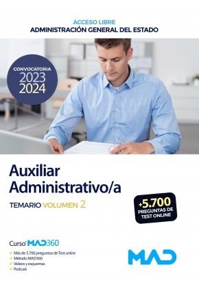 AUXILIAR ADMINISTRATIVO;A ADMINISTRACION DEL ESTADO TEMARIO 2 | 9788414274392