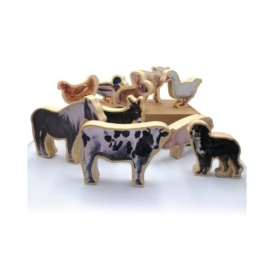FIGURAS BAMBU ANIMALES DE LA GRANJA (10 PIEZAS) | 0723707922559