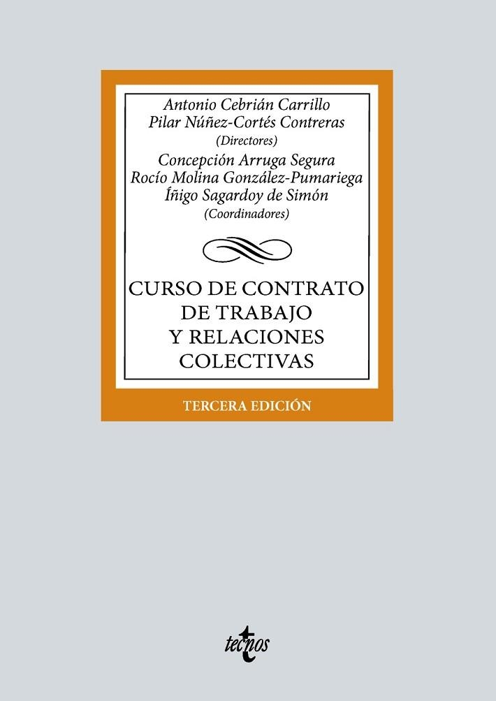 CURSO DE CONTRATO DE TRABAJO Y RELACIONES COLECTIVAS | 9788430992157 | CEBRIÁN CARRILLO, ANTONIO / NÚÑEZ-CORTÉS CONTRERAS, PILAR / ARRUGA SEGURA, CONCEPCIÓN / MOLINA GONZÁ