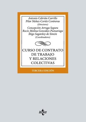 CURSO DE CONTRATO DE TRABAJO Y RELACIONES COLECTIVAS | 9788430992157 | CEBRIÁN CARRILLO, ANTONIO / NÚÑEZ-CORTÉS CONTRERAS, PILAR / ARRUGA SEGURA, CONCEPCIÓN / MOLINA GONZÁ