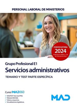 TEMARIO ESPECÍFICO Y TEST GRUPO PROFESIONAL E1 SERVICIOS ADMINISTRATOS | 9788414285626