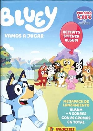 ALBUM MEGAPACK LANZAMIENTO BLUEY VAMOS A JUGAR. ALBUM + 4 SOBRES CROMOS | 8051708022681