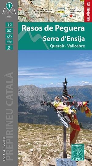 RASOS DE PEGUERA- SERRA D'ENSIJA. QUERALT- VALLCEBRE 1:25.000 | 9788470111532