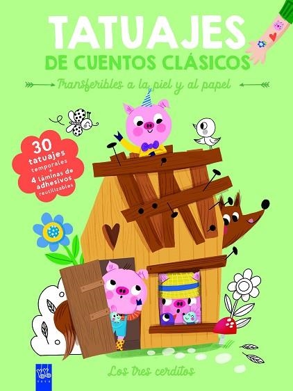 TATUAJES DE CUENTOS CLÁSICOS. LOS TRES CERDITOS (30 TATUAJES) | 9788408295914 | YOYO