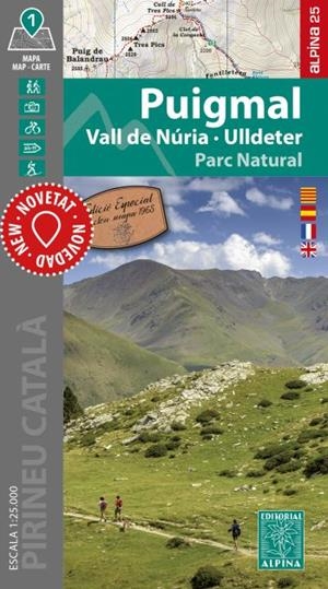 PUIGMAL VALL DE NÚRIA-ULLDETER 1:25.000 | 9788470111570 | ALPINA