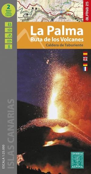 LA PALMA RUTA DE LOS VOLCANES. CARPETA AMB 2 MAPES. ESCALA 1:25.000 | 9788480909105 | EDITORIAL ALPINA
