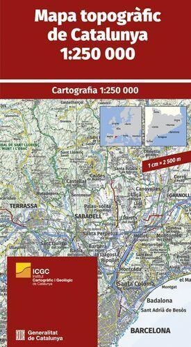MAPA TOPOGRÀFIC DE CATALUNYA 1:250.000 | 9788410144972