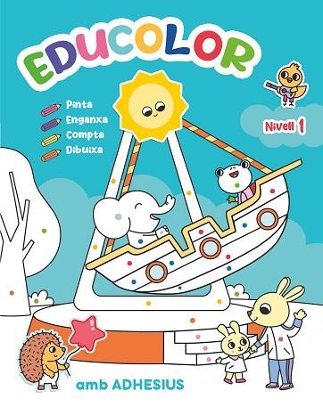 EDUCOLOR NIVELL 1 PINTA, ENGANXA, COMPTA, DIBUIXA AMB ADHESIUS | 9788410515185