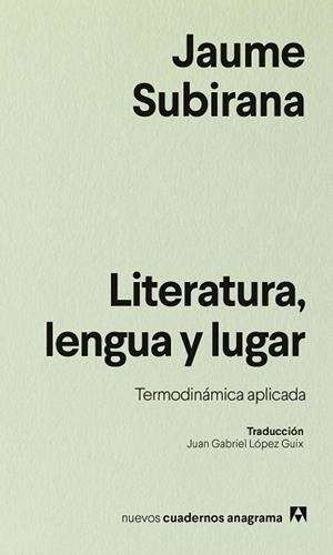 LITERATURA, LENGUA Y LUGAR TERMODINÁMICA APLICADA | 9788433946577 | SUBIRANA, JAUME