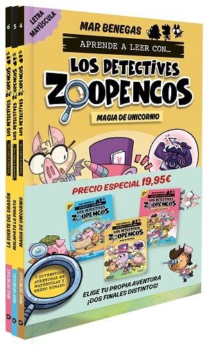 PACK APRENDE A LEER CON... ¡LOS DETECTIVES ZOOPENCOS! 4, 5 Y 6: EN LETRA MAYÚSCULA | 9788408299226 | BENEGAS, MAR