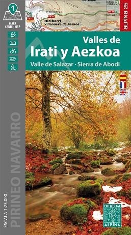 VALLES DE IRATI Y AEZKOA 1:25.000 VALLE DE SALAZAR - SIERRA DE ABODI | 9788470111808