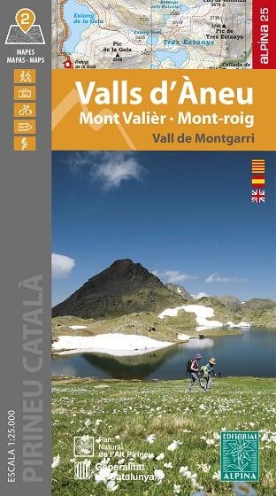 VALLS D'ÀNEU 1:25.000 MONT VALIER - MONT-ROIG VALL DE MONTGARRI | 9788470111792 | EDITORIAL ALPINA
