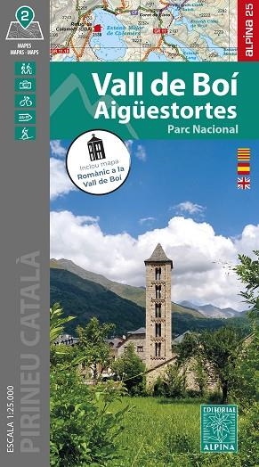 VALL DE BOÍ AIGUESTORTES PARC NACIONAL 1:25.000 (INCLOU MAPA DEL ROMÀNIC) | 9788470111730