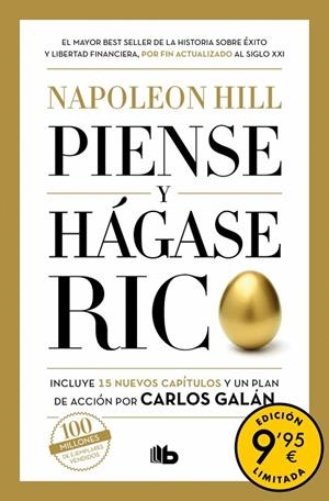 PIENSE Y HÁGASE RICO. INCLUYE 15 NUEVOS CAPITULOS Y UN PLAN DE ACCION | 9788413148090 | HILL, NAPOLEON/GALÁN, CARLOS