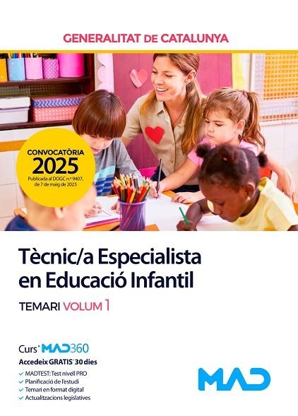TÈCNIC/A ESPECIALISTA EN EDUCACIÓ INFANTIL VOL.1 GENERALITAT DE CATALUNYA | 9788414296066