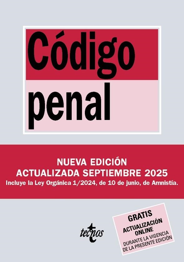 CÓDIGO PENAL LEY ORGÁNICA 10/1995, DE 23 DE NOVIEMBRE | 9788430993093 | EDITORIAL TECNOS