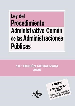 LEY DEL PROCEDIMIENTO ADMINISTRATIVO COMÚN DE LAS ADMINISTRACIONES PÚBLICAS | 9788430993154 | EDITORIAL TECNOS