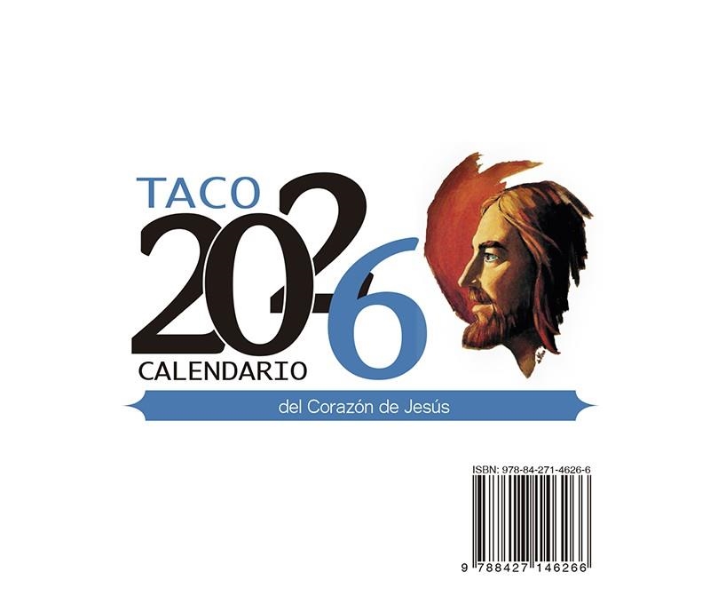 TACO CALENDARIO DEL CORAZÓN DE JESÚS 2026 NOTAS SIN SOPORTE   ---10/09/2025 ----- | 9788427149823