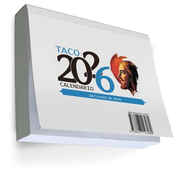 TACO CALENDARIO DEL CORAZON DE JESUS 2026 NOTAS CON IMAN --- 10/09/2025 -------- | 9788427149854